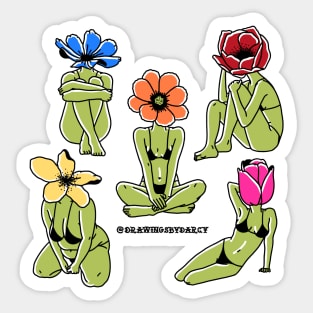 Flower Lady Pack Sticker